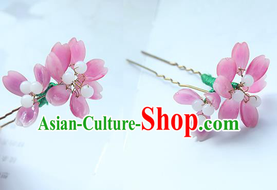 Traditional Handmade Chinese Ancient Princess Classical Hanfu Accessories Jewellery Flowers Hair Sticks Hair Claws, Hair Fascinators Hairpins for Women