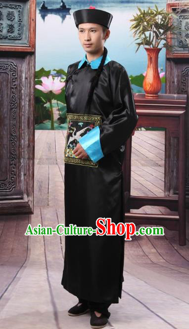 Traditional Ancient Chinese Imperial Minister Costume, Chinese Qing Dynasty Male Dress, Cosplay Chinese Eunuch Clothing for Men