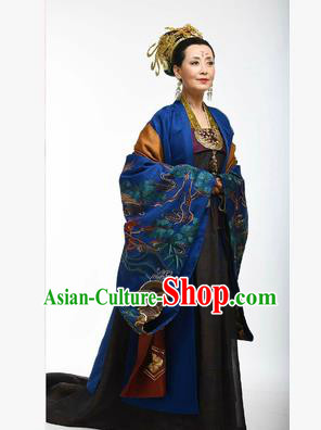 Traditional Ancient Chinese Imperial Emperess Costume, Chinese Tang Dynasty Wedding Dress, Cosplay Chinese Peri Imperial Empress Dowager Tailing Embroidered Clothing for Women
