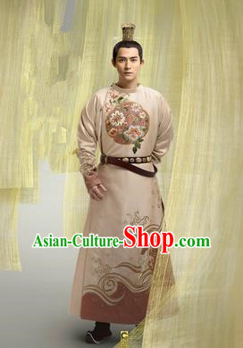 Traditional Ancient Chinese Imperial Emperor Costume, Chinese Tang Dynasty King Dress, Cosplay Chinese Imperial Majesty Embroidered Clothing for Men