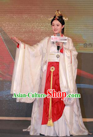 Traditional Ancient Chinese Imperial Lady Costume Complete Set, Chinese Han Dynasty Lady Dress, Cosplay Chinese Imperial Princess Clothing for Women