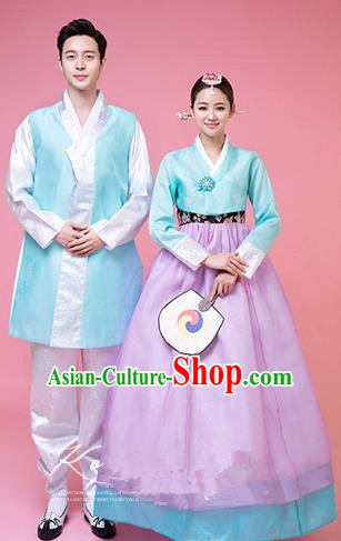 Traditional Ancient Korean Wedding Costumes Complete Set, Korean Palace Dance Dress for Women for Men