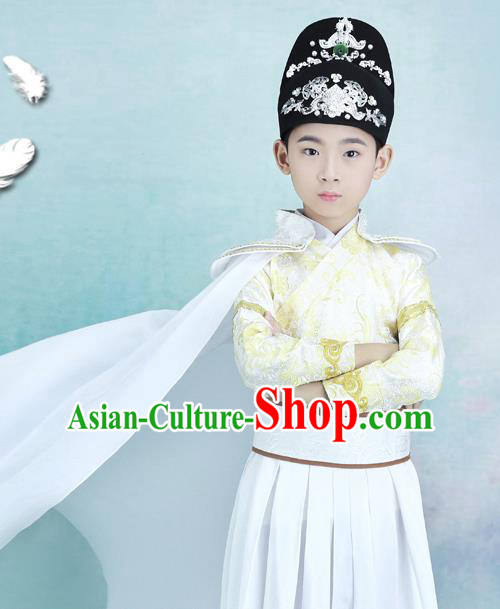 Traditional Chinese Ancient Costumes Ancient Chinese Cosplay Swordsman Knight Costume Complete Set for Kids