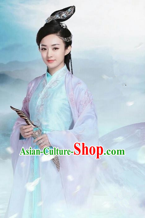 Traditional Ancient Chinese Swordswoman Costume, Chinese Han Dynasty Fairy Dress, Cosplay Game Character Chinese Peri Princess Pink Clothing for Women