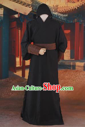 Traditional Ancient Chinese Male Costume, Chinese Han Dynasty Warrior Dress, Cosplay Chinese Hanfu Clothing for Men