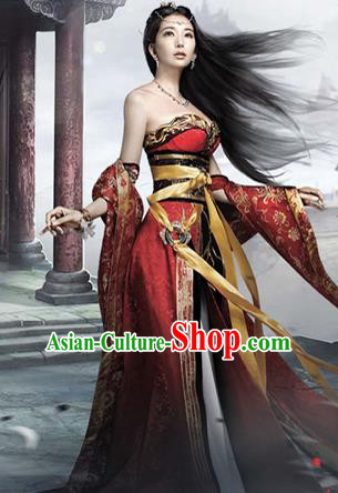 Traditional Ancient Chinese Imperial Emperess Costume, Chinese Tang Dynasty Emperess Wedding Dress, Chinese Emperess Embroidered Clothing for Women