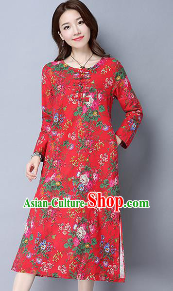 Traditional Ancient Chinese National Costume, Elegant Hanfu Red Dress, China Tang Suit National Minority Chirpaur Elegant Dress Clothing for Women