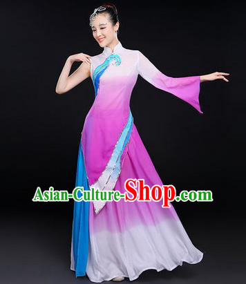Traditional Chinese Yangge Fan Dancing Costume, Folk Dance Yangko Uniforms, Classic Dance Dress Drum Dance Clothing for Women