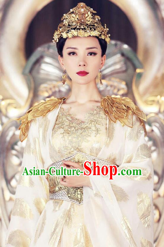 Traditional Ancient Chinese Imperial Empress Costume, Elegant Hanfu Immortal Clothing, Chinese Aristocratic Queen Consort Embroidered Clothing for Women