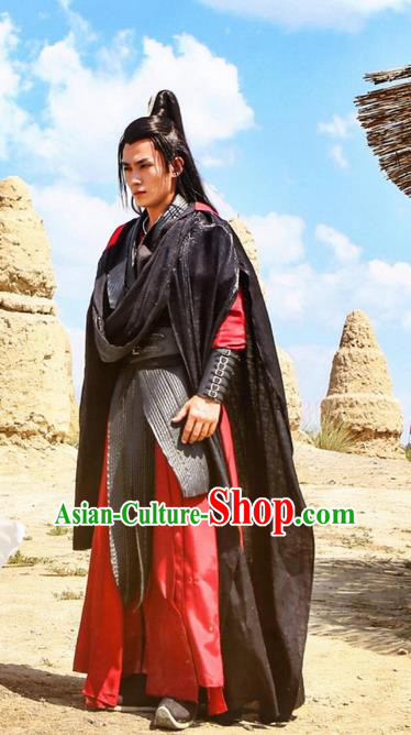 Traditional Ancient Chinese Elegant General Costume, Chinese Chivalrous Expert Armour Dress, Cosplay Chinese Television Drama Vagabondize Swordsman Chinese Ming Dynasty Prince Hanfu Clothing for Men