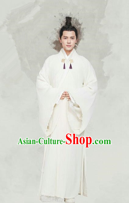 Traditional Chinese Ancient Imperial Prince Costume, China Tang Dynasty Nobility Childe Clothing and Handmade Headpiece Complete Set for Men