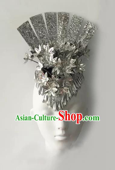 Traditional Chinese Miao Nationality Hair Accessories, Hmong Female Folk Dance Forehead Ornament Headwear for Women