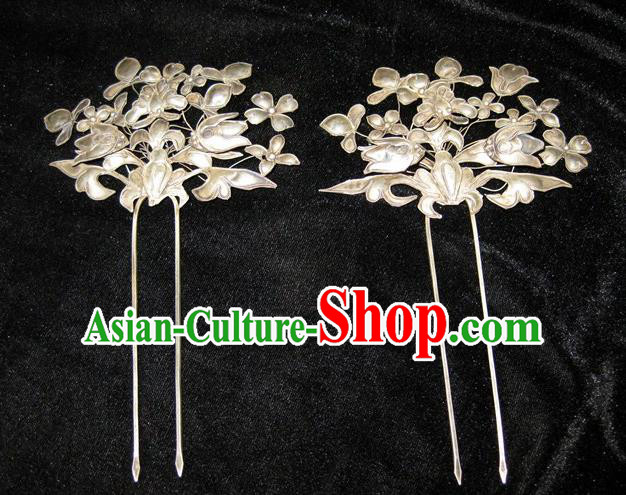 Traditional Handmade Chinese Ancient Classical Hair Accessories Butterfly Hair Sticks Hair Jewellery, Hair Fascinators Hairpins for Women