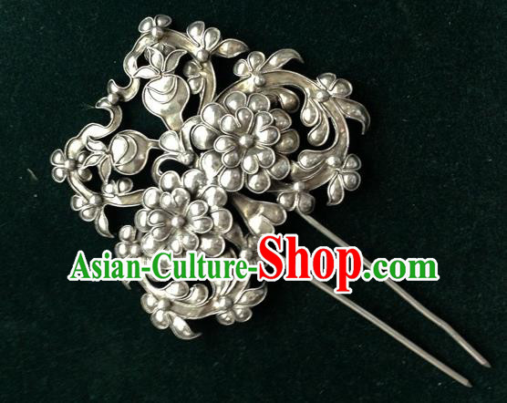 Traditional Handmade Chinese Ancient Classical Hair Accessories Barrettes Sliver Filigree Hairpins Palace Bride Hair Clasp Hair Sticks for Women