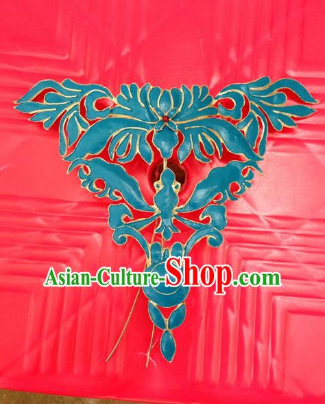 Traditional Handmade Chinese Ancient Classical Hair Jewelry Accessories, China Hanfu Forehead Ornament Hairpins Imperial Princess Blueing Barrettes Hair Stick for Women