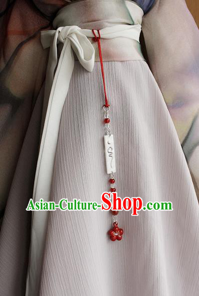 Top Grade Traditional China Ancient Palace Lady Jade Accessories Pendant, China Ancient Swordsman Tassel Waist Pendant