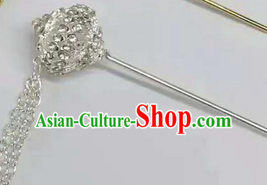 Traditional Thailand Ancient Handmade Hair Jewelry Accessories, Traditional Thai China Dai Nationality Hairpins Crystal Hair Stick for Women