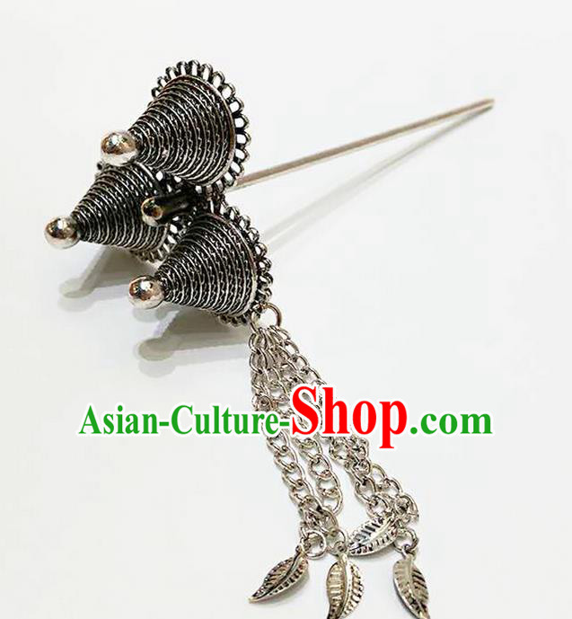 Traditional Thailand Ancient Handmade Hair Accessories, Traditional Thai China Dai Nationality Hairpins Hair Stick Headpiece for Women