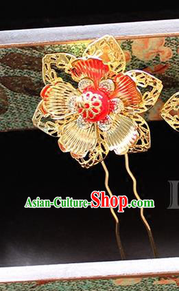 Top Grade Handmade Wedding Bride Hair Accessories, Traditional Princess Wedding Xiuhe Suit Hairpins Headwear for Women