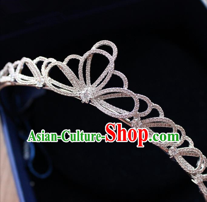 Top Grade Handmade Wedding Bride Hair Accessories Luxury Zircon Crown, Traditional Baroque Princess Crystal Royal Crown Wedding Headwear for Women