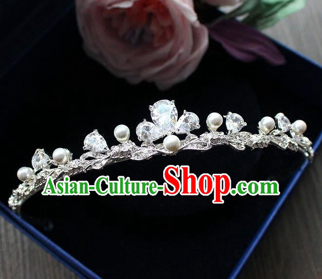 Top Grade Handmade Wedding Bride Hair Accessories Crystal Hair Clasp, Traditional Princess Baroque Headband Headpiece for Women