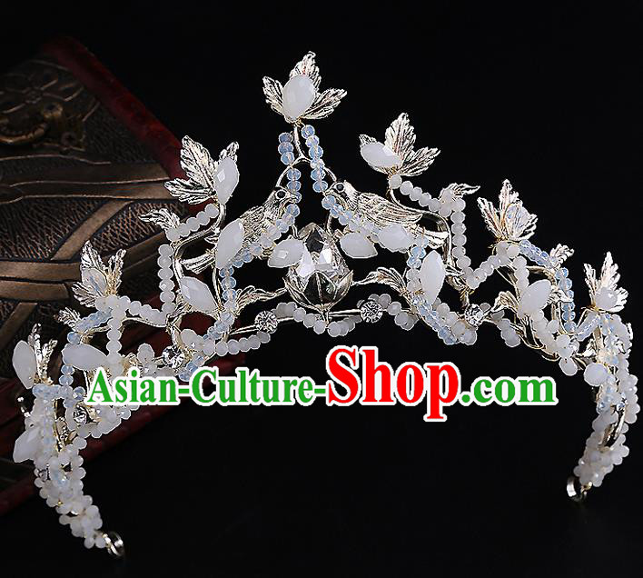 Top Grade Handmade Wedding Hair Accessories Bride Princess Beads Imperial Crown, Traditional Baroque Queen Retro Royal Crown Wedding Headwear for Women