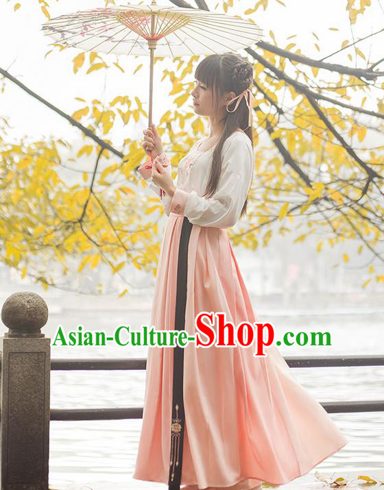 Traditional Chinese Song Dynasty Palace Princess Costume Complete Set, Elegant Hanfu Clothing Embroidered Dress, Chinese Ancient Princess Clothing for Women