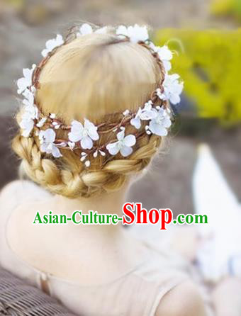 Top Grade Chinese Theatrical Traditional Ornamental Hair Clasp, Brazilian Carnival Halloween Occasions Handmade Flowers Headband for Women