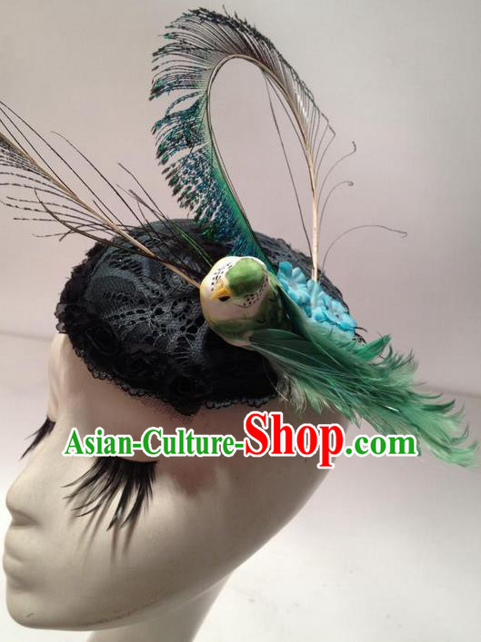 Top Grade Miami Deluxe Hair Accessories Feather Hair Accessories, Halloween Headdress Brazilian Carnival Occasions Handmade Top Hat Headwear for Women