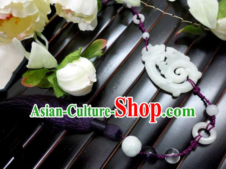 Top Grade Handmade Traditional China Handmade Jewelry Accessories Jade Pendant, Ancient Chinese Palace Tassel Waist Decorations for Women