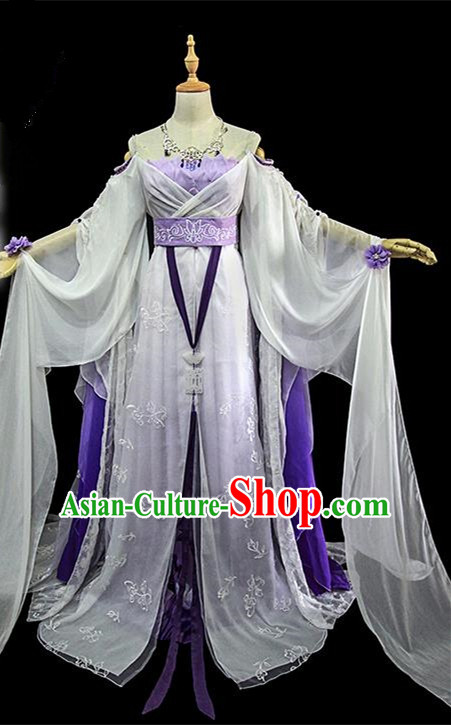 Traditional Ancient Chinese Female Embroidered Costume, Chinese Han Dynasty Imperial Fairy Dress Hanfu Clothing for Women