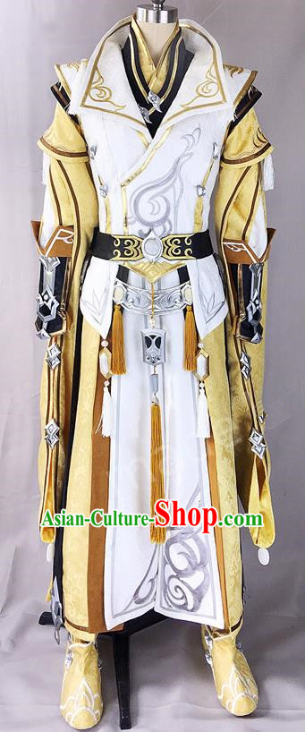 Asian Chinese Traditional Cospaly Customization Ming Dynasty Swordsman Costume, China Elegant Hanfu Knight-errant Embroidered Clothing for Men