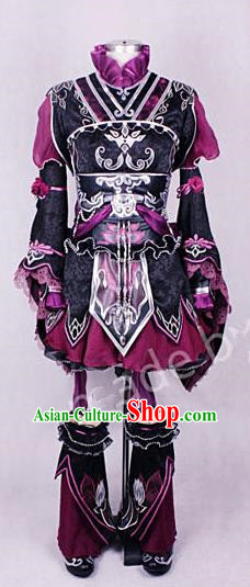 Asian Chinese Traditional Cospaly Customization Young Lady Costume, China Elegant Hanfu Knight-errant Swordswoman Embroidered Clothing for Women