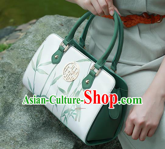 Traditional Handmade Asian Chinese Element Printing Dragonfly Clutch Bags Shoulder Bag National Handbag for Women