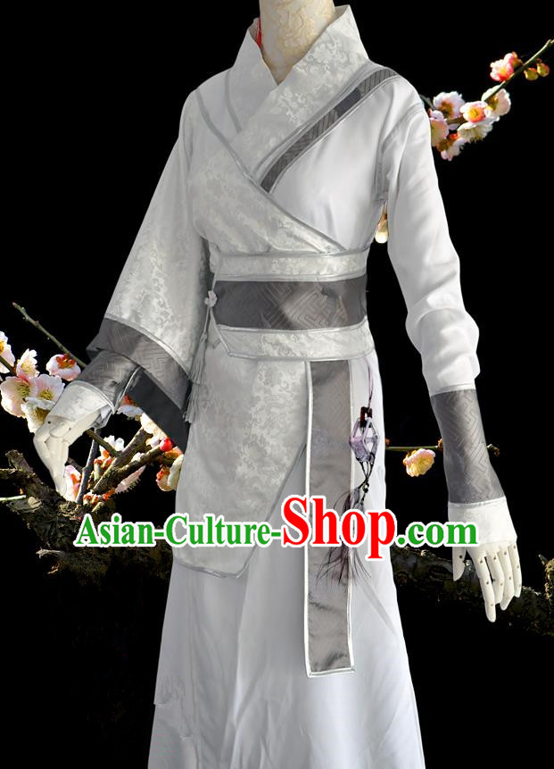 Chinese Ancient Cosplay Costumes, Chinese Traditional Embroidered Clothing Chinese Cosplay Swordsman Knight Costume for Men