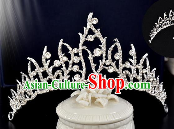 Top Grade Handmade Chinese Classical Hair Accessories Baroque Style Crystal Princess Royal Crown, Hair Sticks Hair Jewellery Hair Clasp for Women