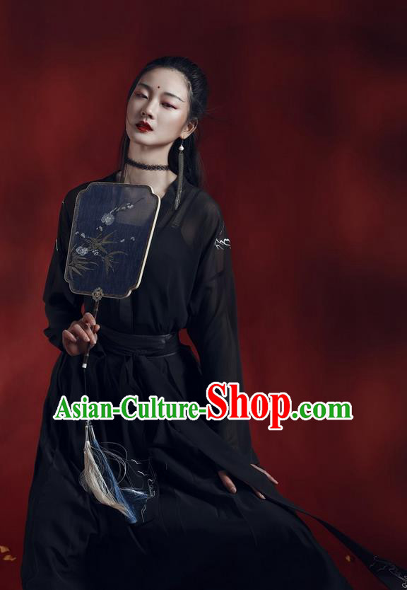 Traditional Ancient Chinese Costume Ming Dynasty Young Lady Embroidery Blouse and Dress, Elegant Hanfu Clothing Chinese Palace Princess Costume for Women