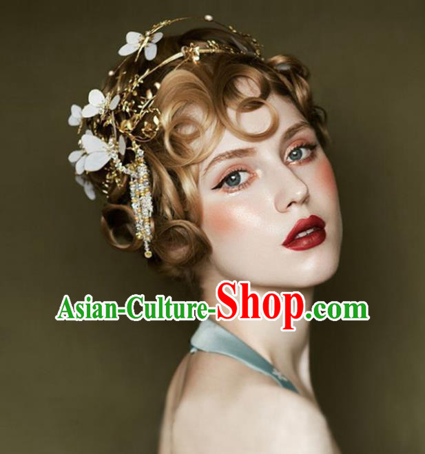 Top Grade Handmade Chinese Classical Hair Accessories Princess Wedding Dragonfly Tassel Hair Clasp Bride Headwear for Women