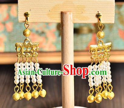 Top Grade Handmade Chinese Classical Full Dress Jewelry Accessories Wedding Beads Tassel Earrings Bride Hanfu Eardrop for Women