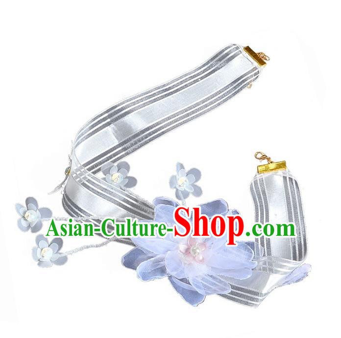 Top Grade Handmade Chinese Classical Hair Accessories Princess Wedding Baroque Headwear Silk Hair Clasp Headband for Women