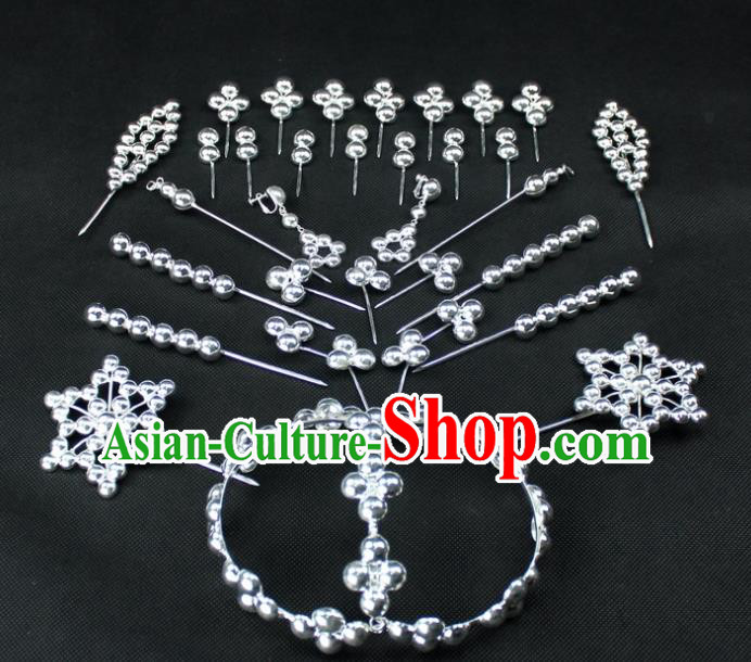 Traditional China Beijing Opera Young Lady Hair Accessories Diva Head-ornaments Complete Set, Ancient Chinese Peking Opera Hua Tan Headwear Hairpins
