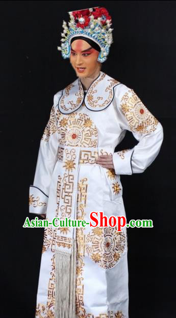 Traditional China Beijing Opera Swordplay Costume Embroidered Clothing, Ancient Chinese Peking Opera Blues Full Embroidery Clothing