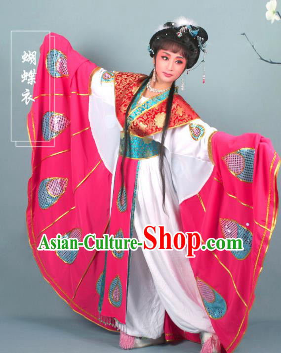 Top Grade Professional Beijing Opera Diva Costume Butterfly Lovers Dress, Traditional Ancient Chinese Peking Opera Princess Embroidery Clothing