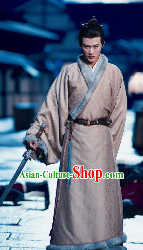 Traditional Chinese Tang Dynasty Nobility Childe Costume and Headpiece Complete Set, China Ancient Hanfu Clothing Palace Prince Embroidery Robe