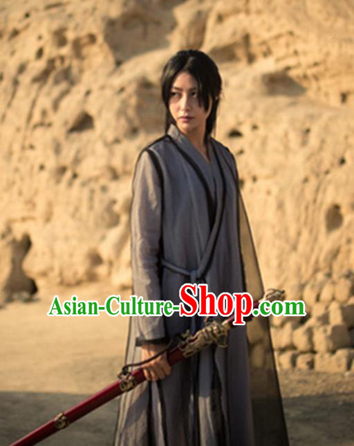 Traditional Chinese Ancient Female Swordswoman Costume, Chinese Ming Dynasty Kawaler Hanfu Chivalrous Women Clothing