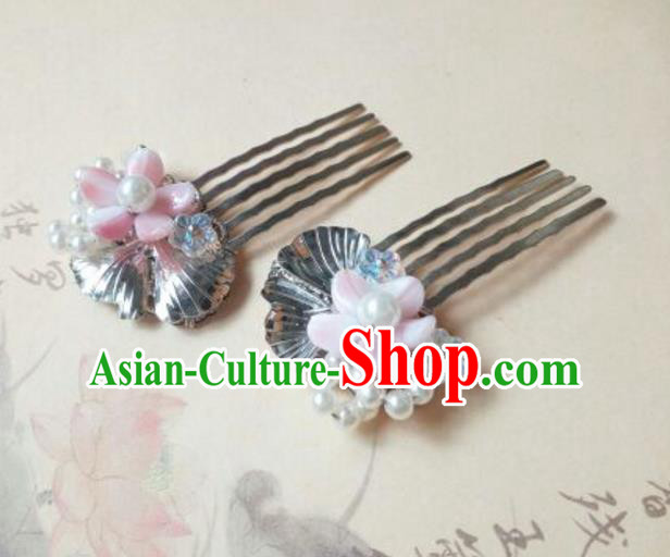 Traditional Handmade Chinese Ancient Classical Hanfu Hair Accessories, Princess Hairpins Hair Comb Headwear for Women