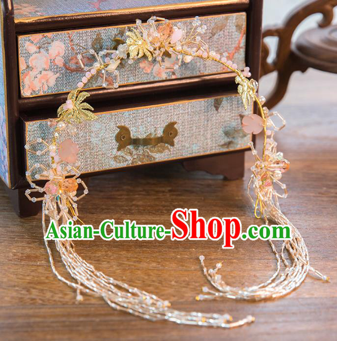 Aisan Chinese Handmade Classical Hair Accessories, China Xiuhe Suit Tassel Hair Clasp Hairpins Wedding Headwear for Women