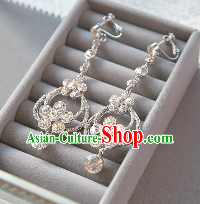 Top Grade Handmade Classical Jewelry Accessories Eardrop Baroque Style Princess Crystal Earrings Headwear for Women