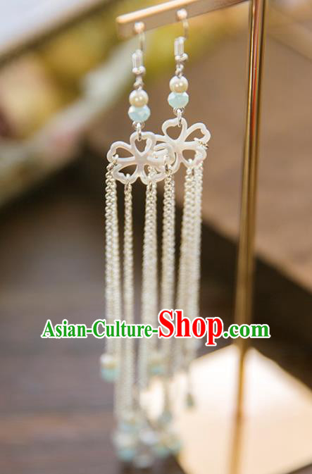 Top Grade Handmade Classical Hair Accessories Baroque Tassel Earrings, Princess Pearl Beads Eardrop for Women