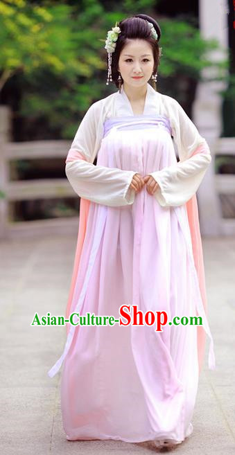 Traditional Chinese Ancient Palace Lady Costume, Asian China Tang Dynasty Imperial Concubine Embroidered Skirts for Women